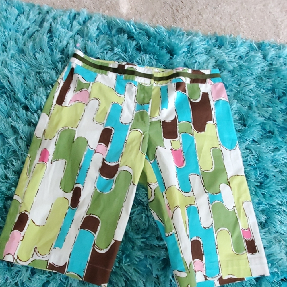 women's sz 2 itw by claude brown capri pant